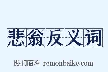 悲翁反义词是什么意思的图片